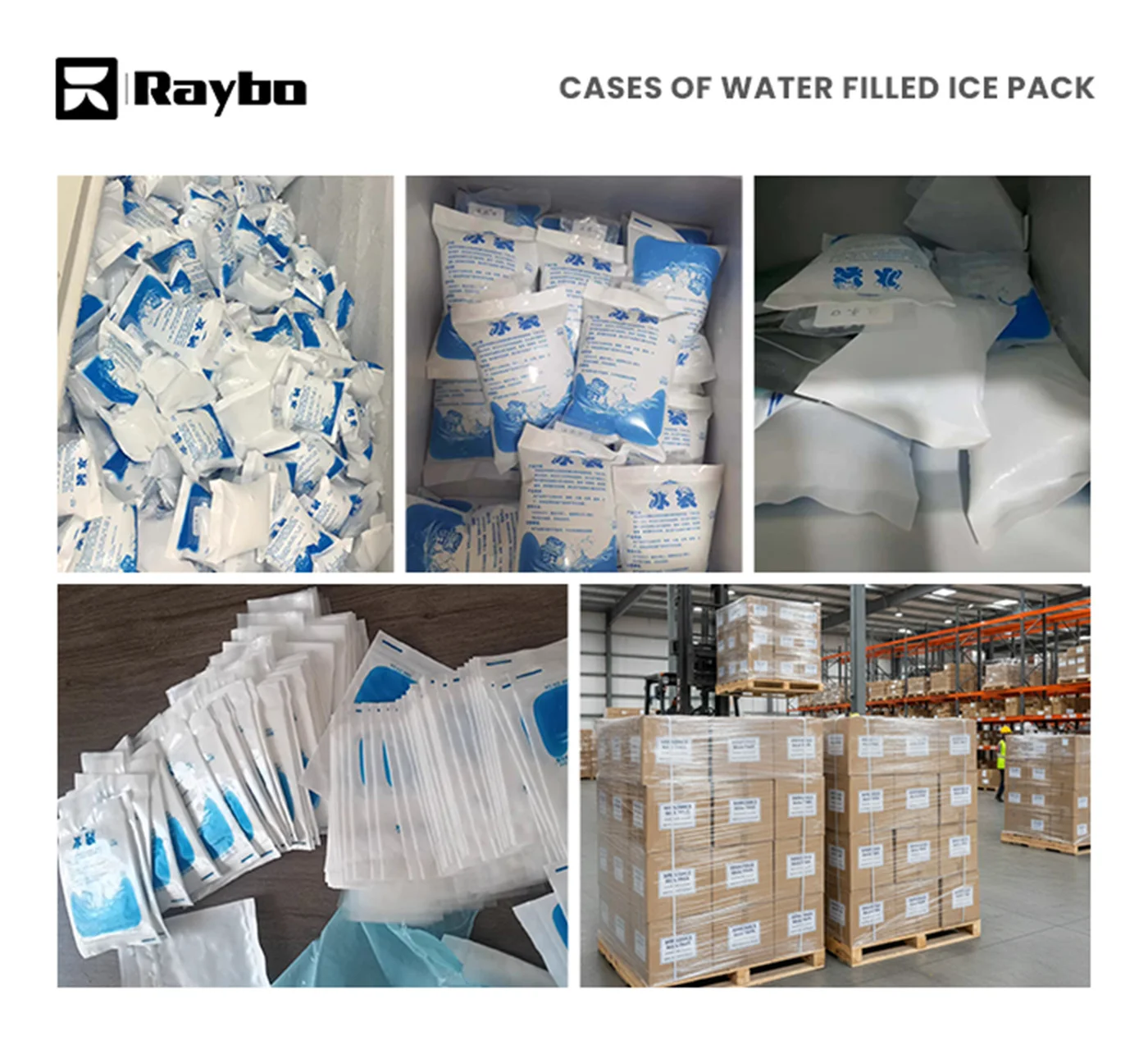 cases of water filled ice pack