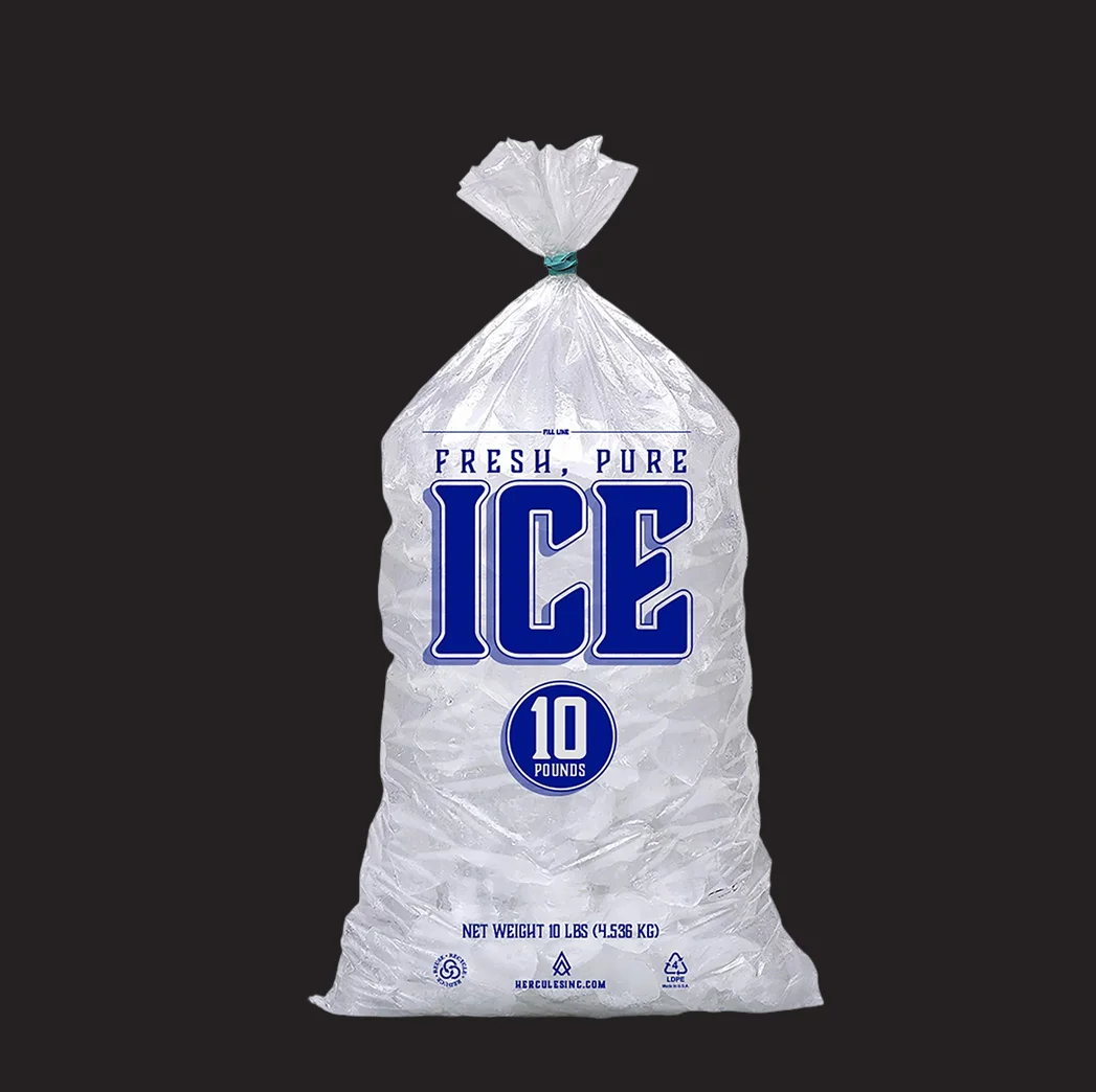 more plain top ice bags