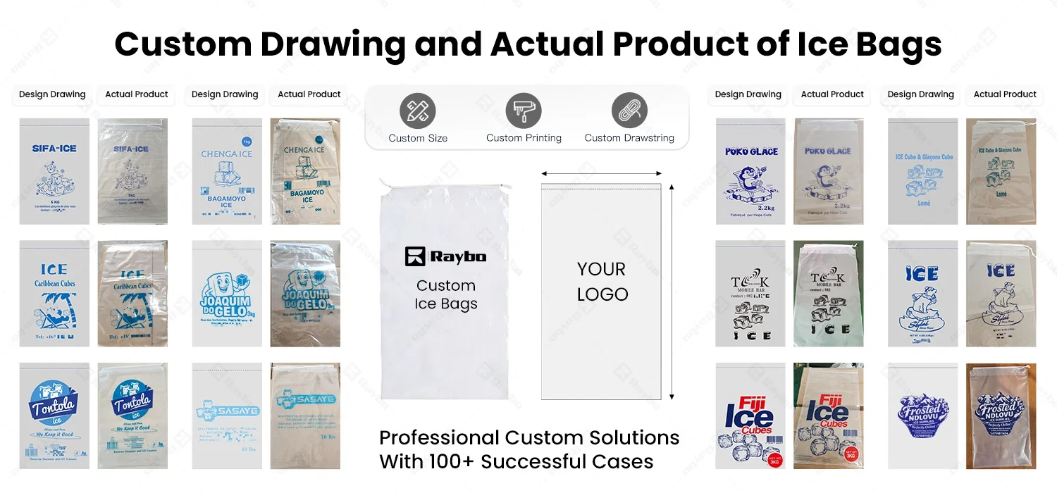 Raybo Custom Plastic Ice Bags