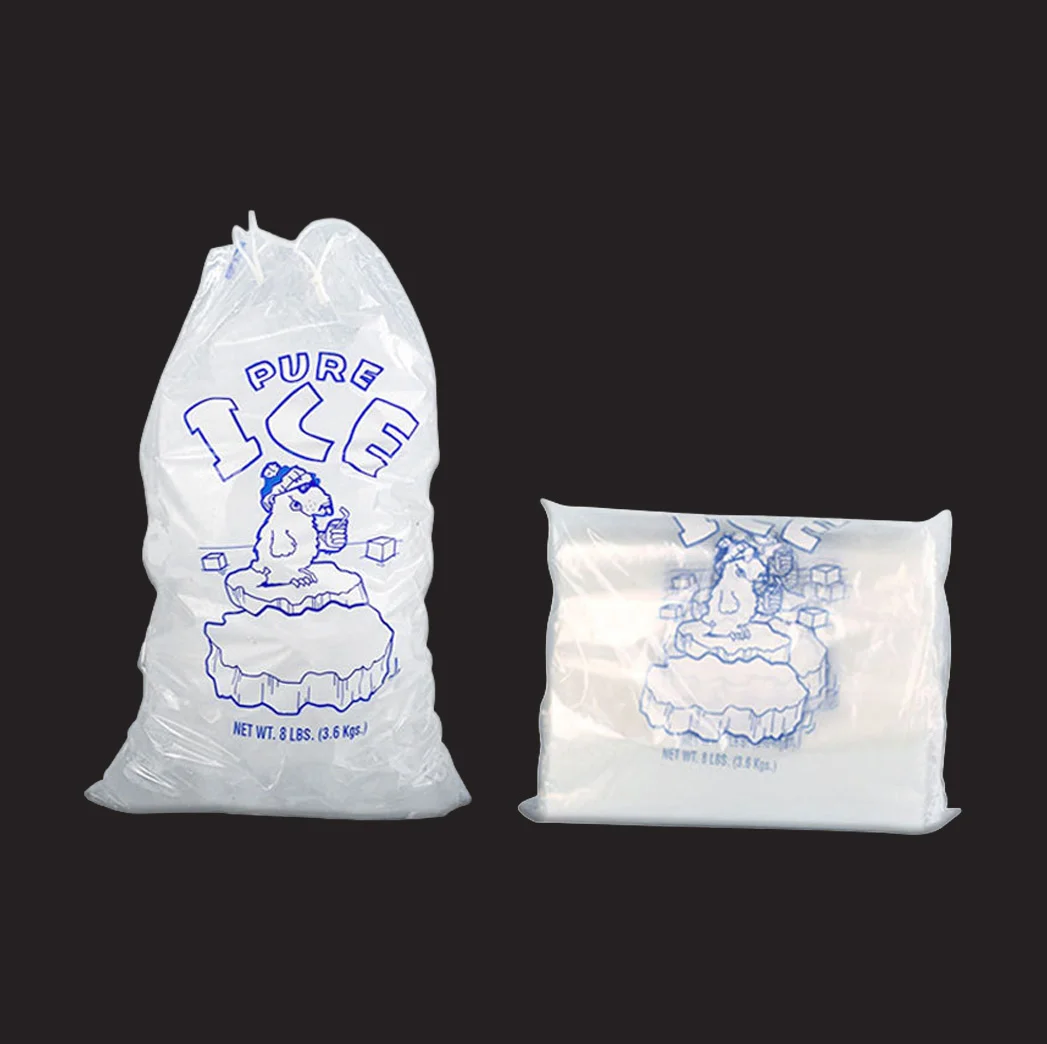 commercial drawstring ice bag