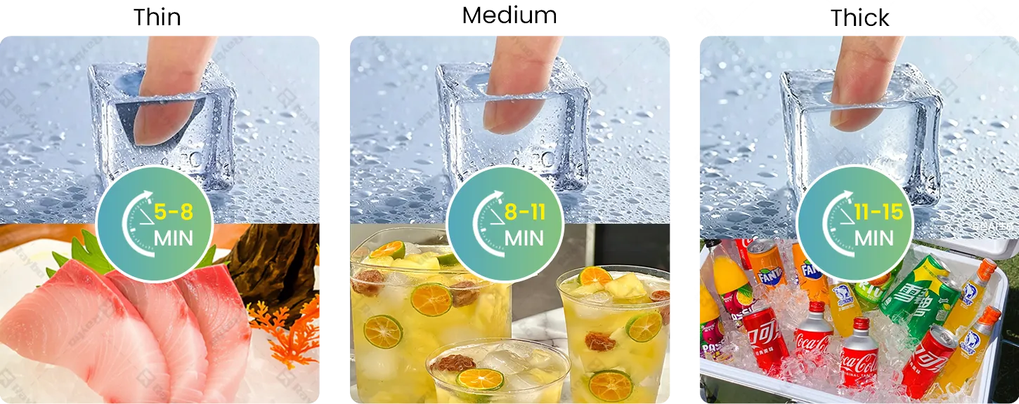 Adjust Thickness of Cube Ice by Raybo Ice Machines