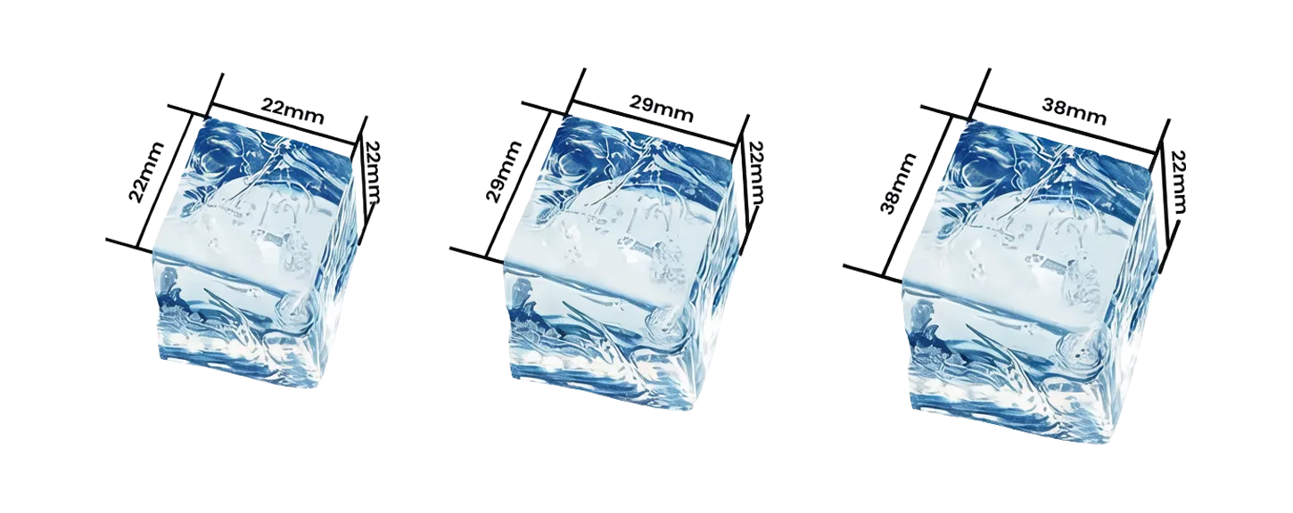 Ice Cube Sizes